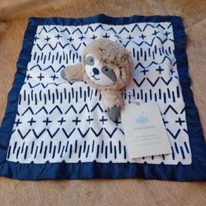 Cloud Island Sloth Security Blanket New